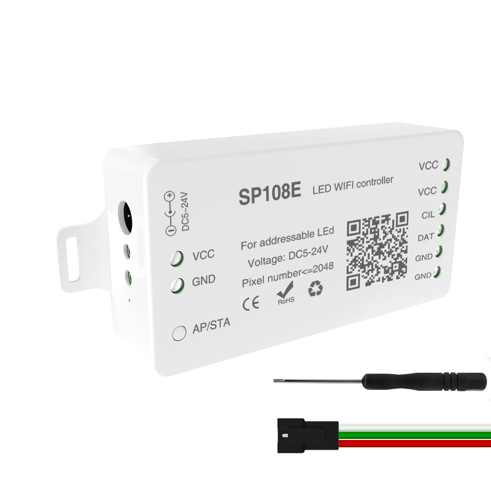 GENGXIN® Controlador 5V A 24V WIFI RAYO--SP108E