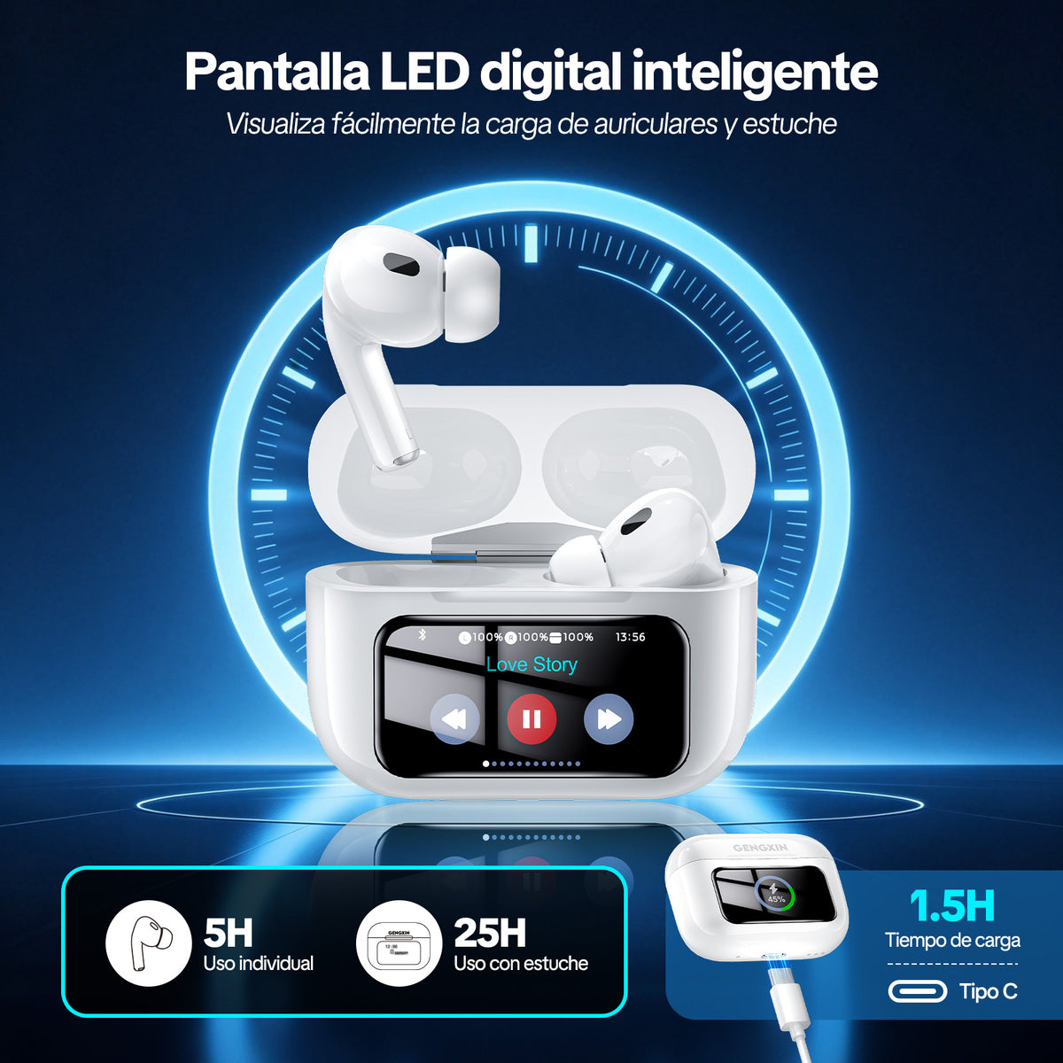 GENGXIN® Auriculares de gancho GX-T09 - (Sólo para exhibición)
