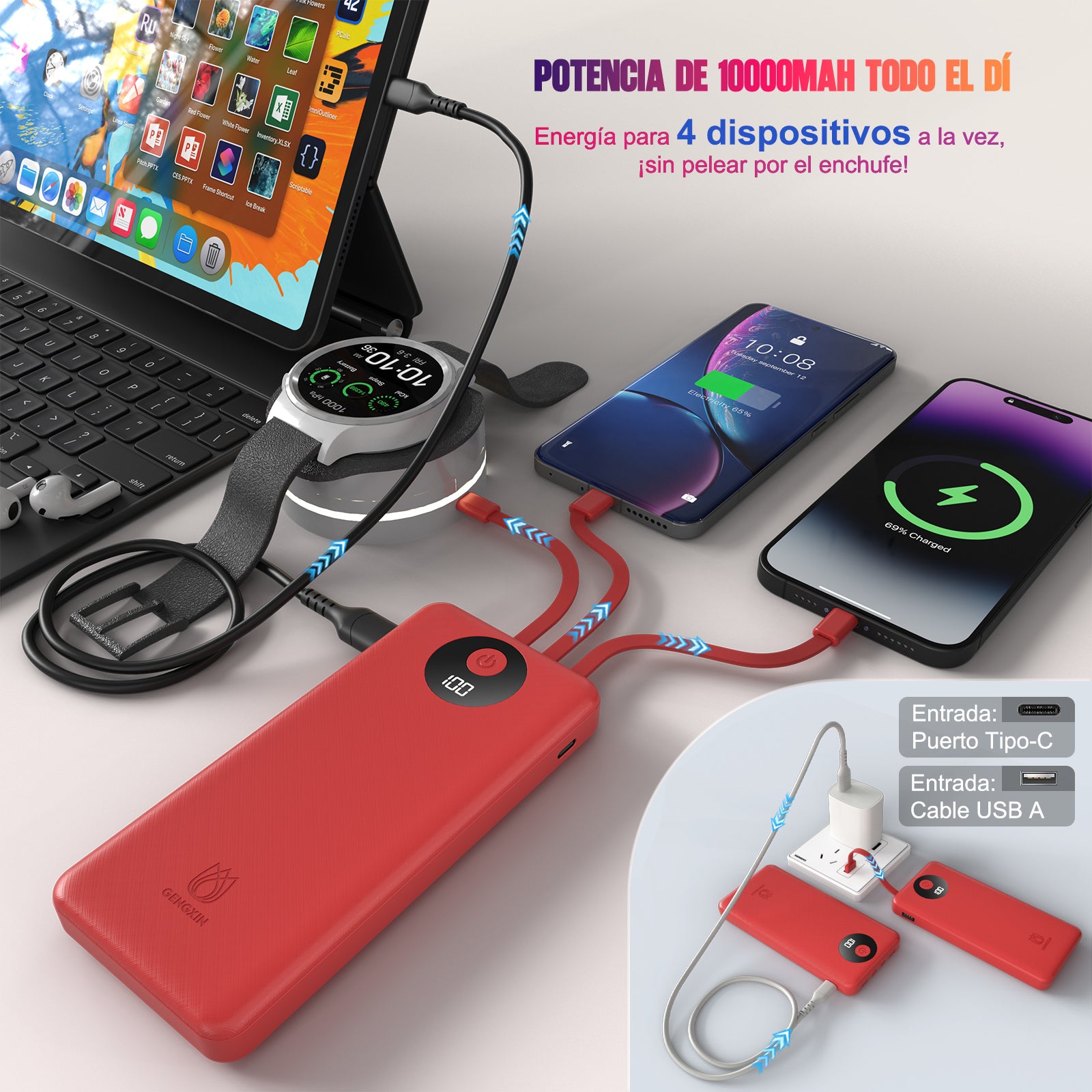 GENGXIN® Powerbank-GX-PB10C - (Sólo para exhibición)