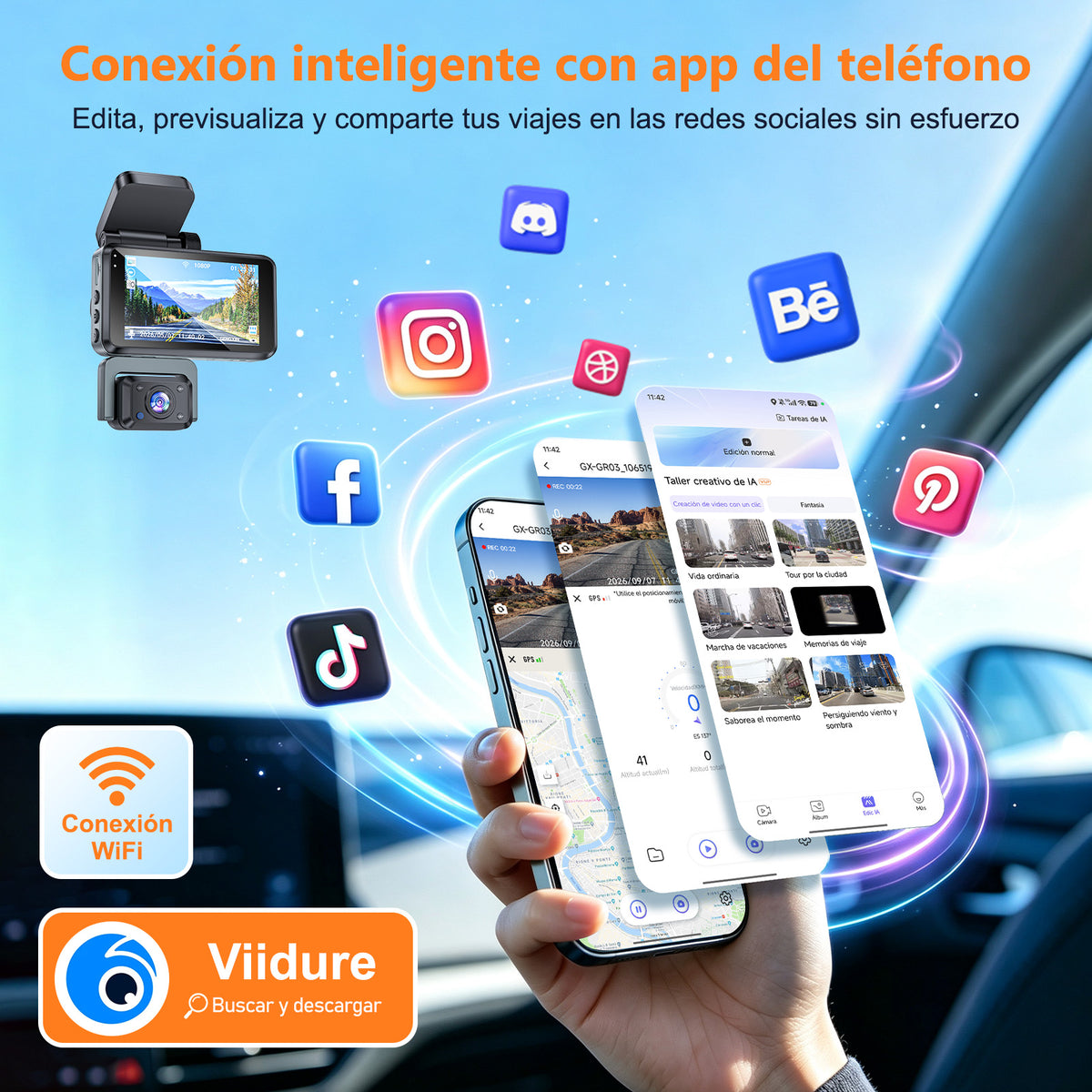 GENGXIN® Grabadora Para Auto-GX-GR03- (Sólo para exhibición)