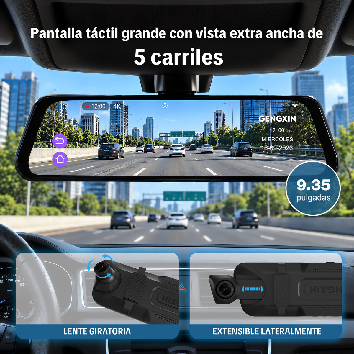 GENGXIN® Grabadora Para Auto-GX-GR02- (Sólo para exhibición)