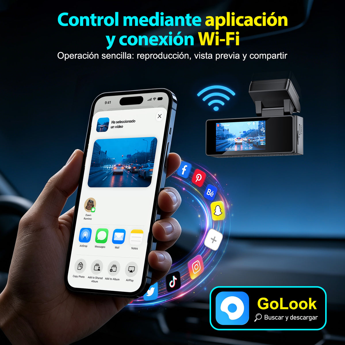 GENGXIN® Grabadora Para Auto-GX-GR04- (Sólo para exhibición)