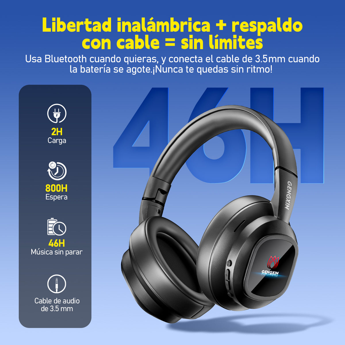 GENGXIN® Audifonos Inalambricos  GX-H04 - (Sólo para exhibición)