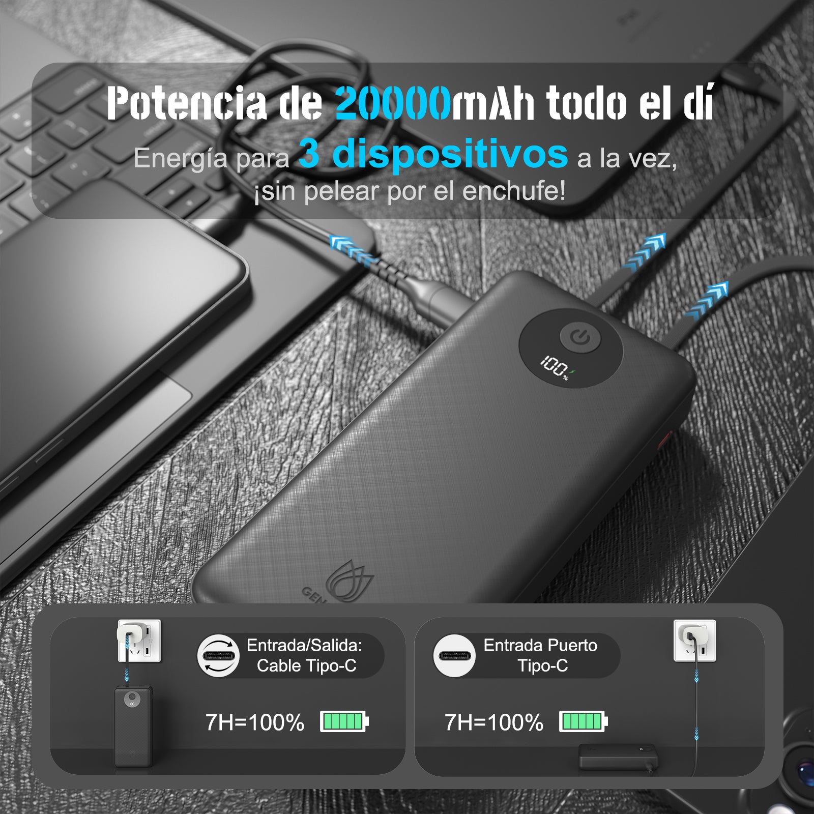GENGXIN® Powerbank-GX-PD20K - (Sólo para exhibición)