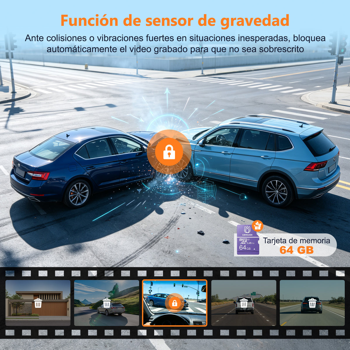 GENGXIN® Grabadora Para Auto-GX-GR03- (Sólo para exhibición)