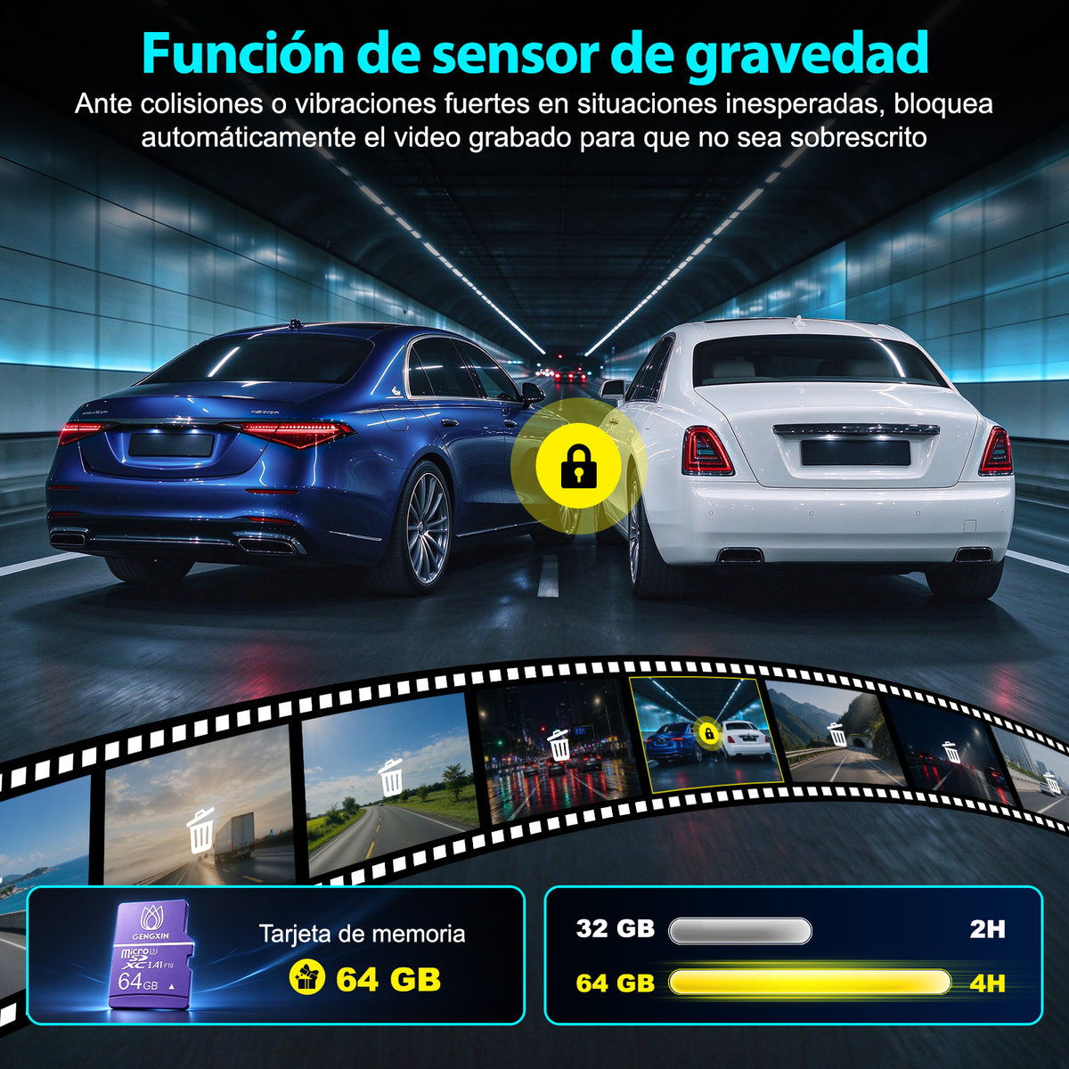 GENGXIN® Grabadora Para Auto-GX-GR04- (Sólo para exhibición)