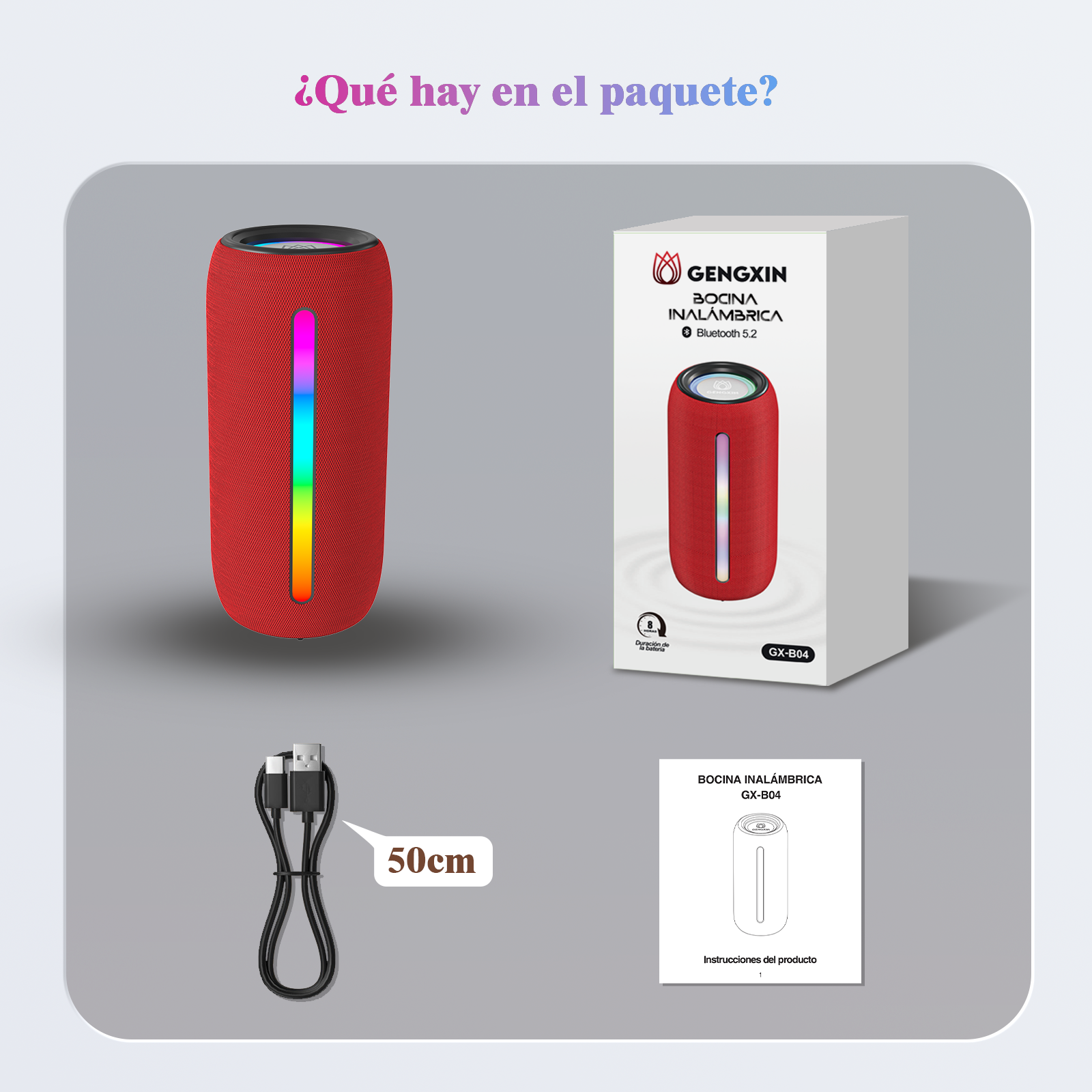 GENGXIN® Bocina Inalambrica  GX-B04 - (Sólo para exhibición)