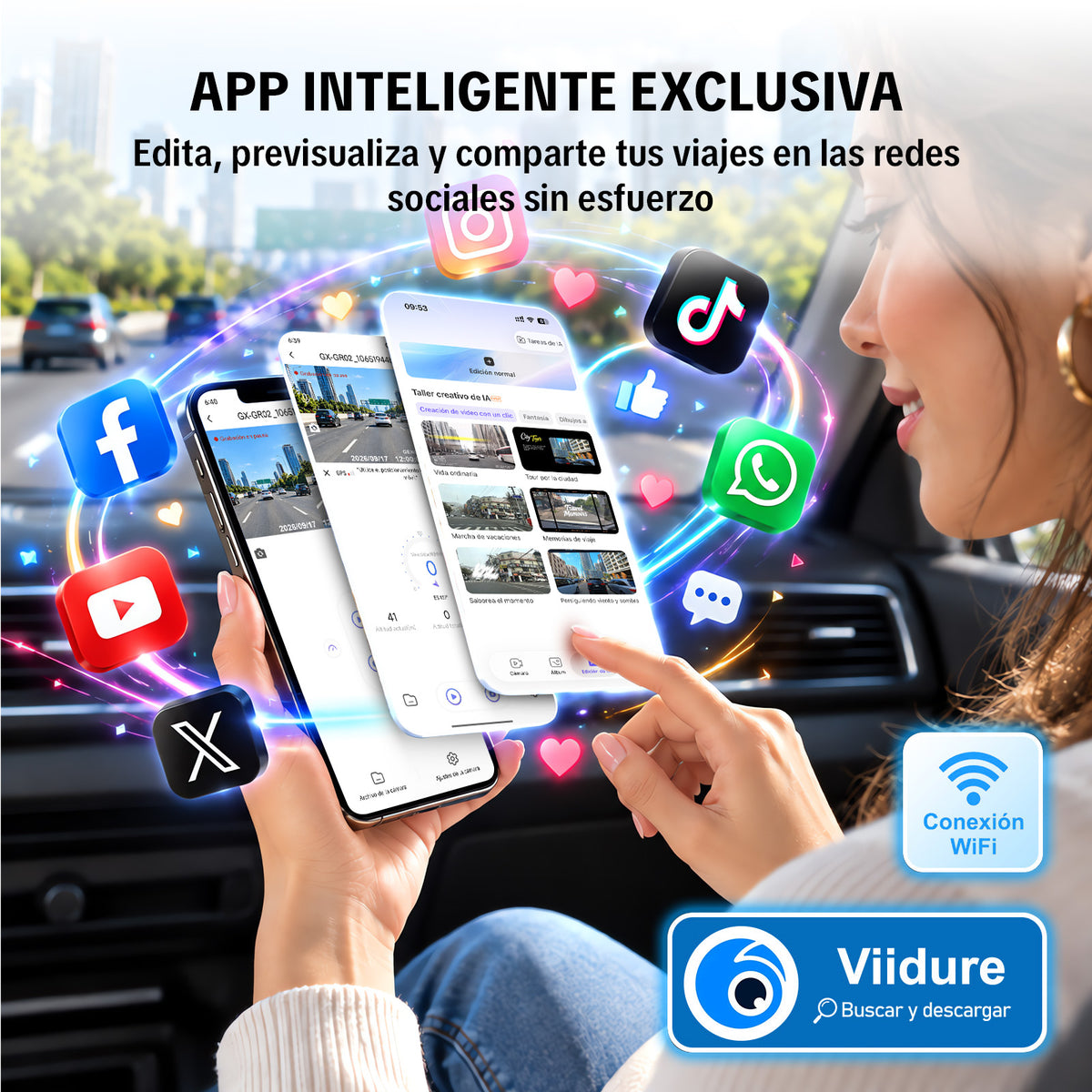 GENGXIN® Grabadora Para Auto-GX-GR02- (Sólo para exhibición)