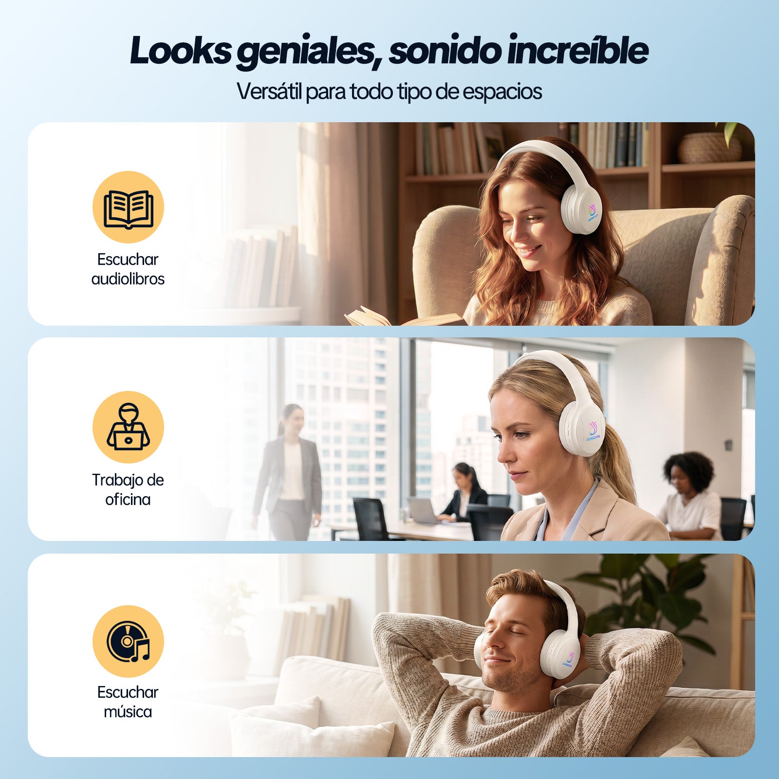 GENGXIN® Audifonos Inalambricos  GX-H03 - (Sólo para exhibición)