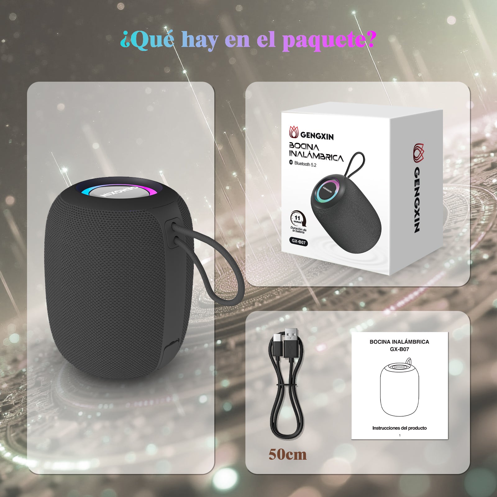 GENGXIN® Bocina Inalambrica  GX-B07 - (Sólo para exhibición)