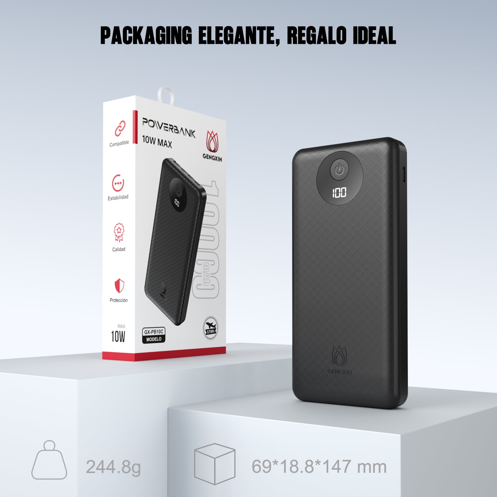GENGXIN® Powerbank-GX-PB10C - (Sólo para exhibición)
