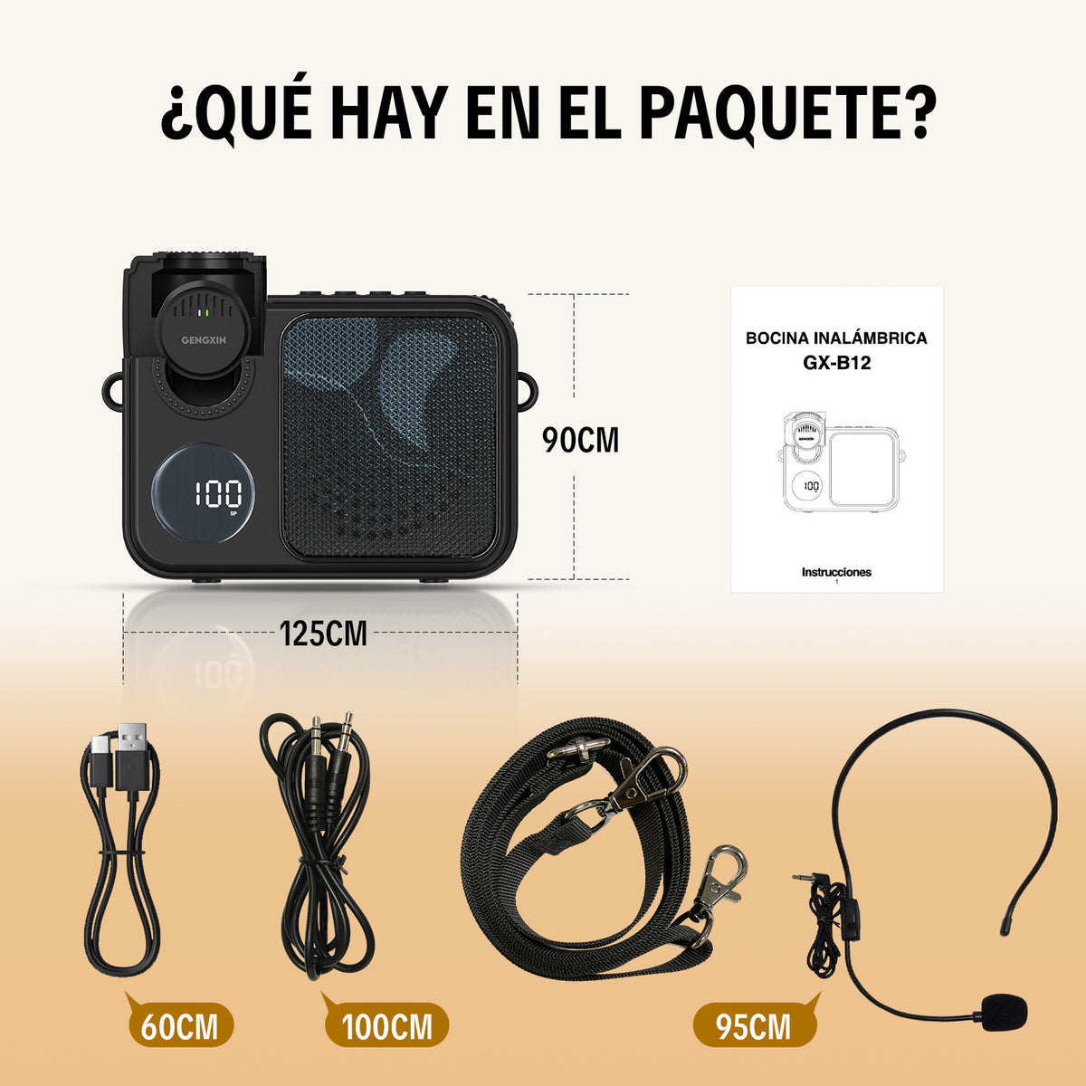 GENGXIN® Bocina Inalambrica  GX-B12 - (Sólo para exhibición)