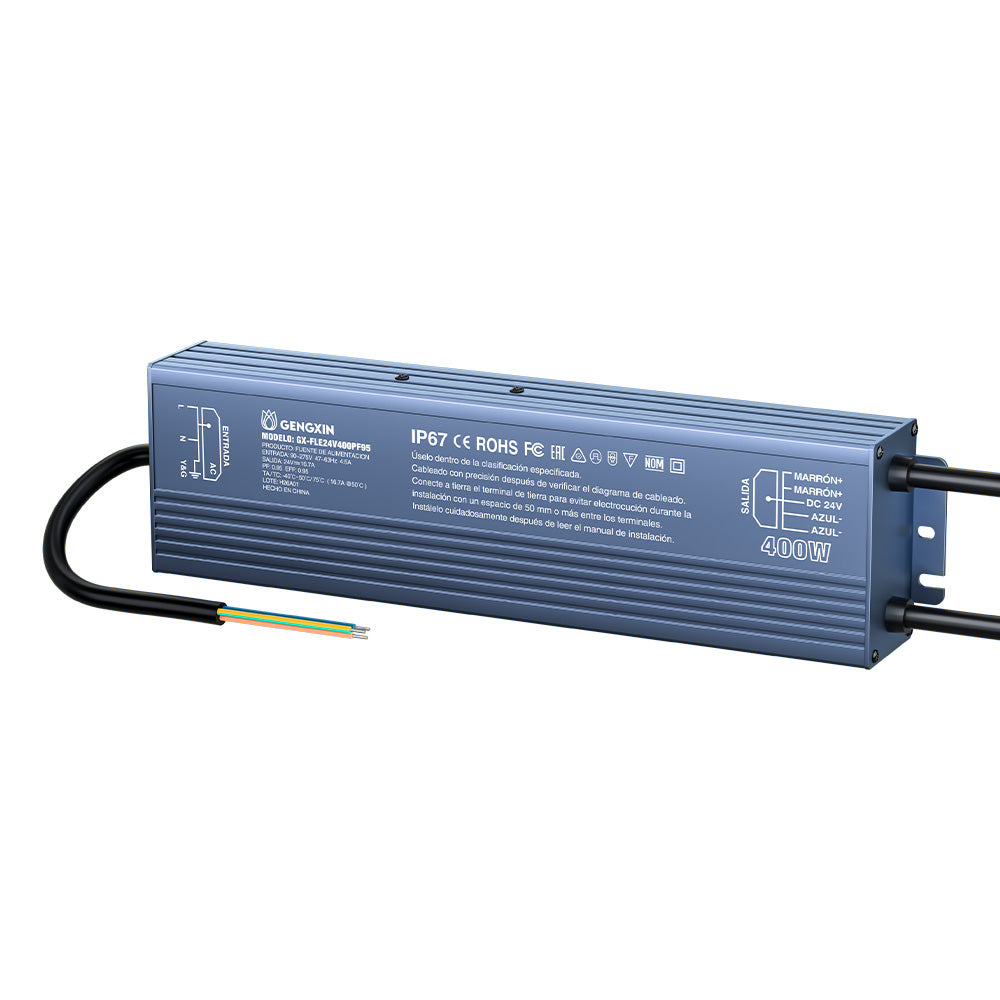 GENGXIN® Fuente Impermeable 24V 400W-IP67- 100~265V-PF0.95