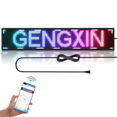 GENGXIN™ LETRERO LED  LUMINOSO PROGRAMABLE, P2.5 WIFI -100 * 20 * 5.5 cm-RGB