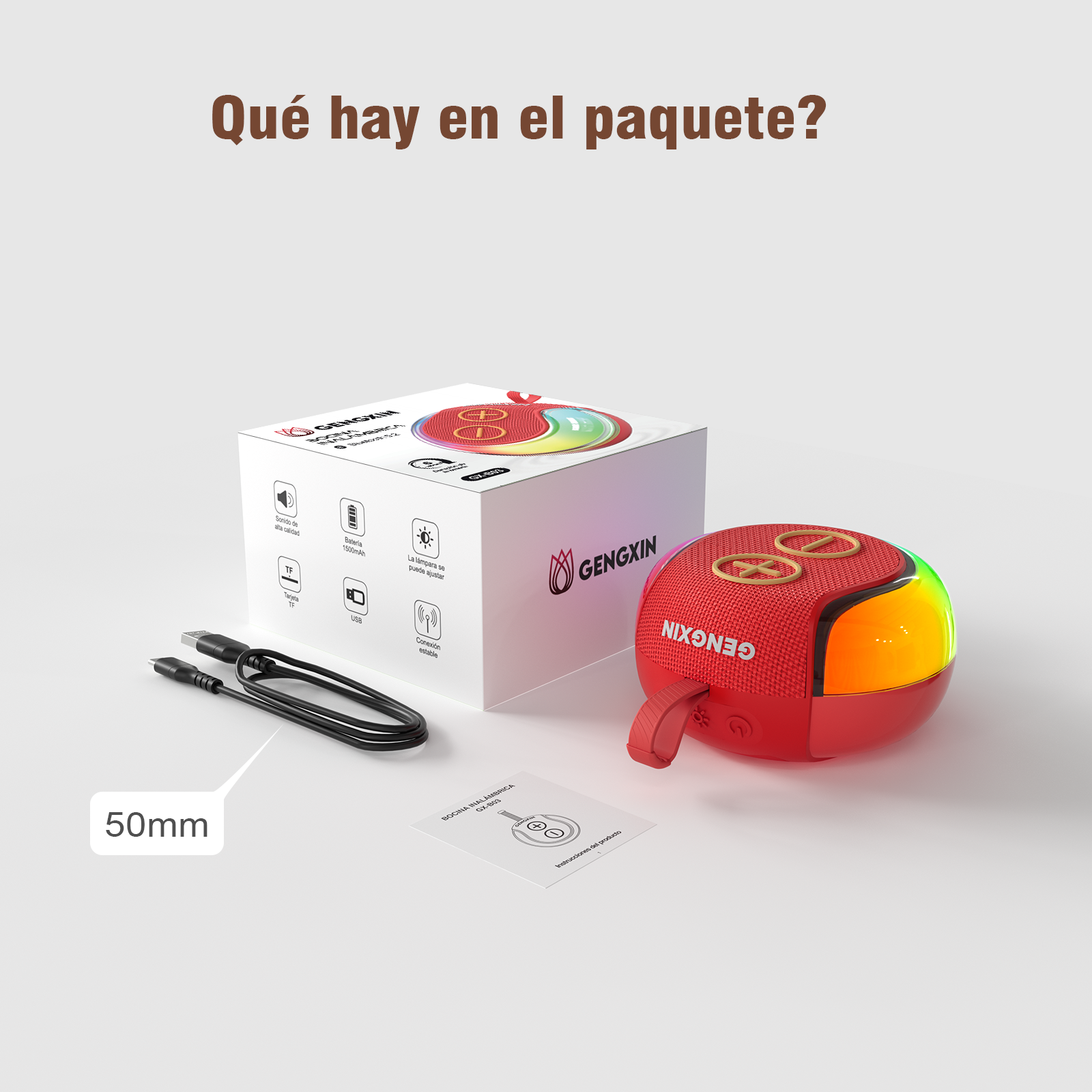GENGXIN® Bocina Inalambrica  GX-B03 - (Sólo para exhibición)