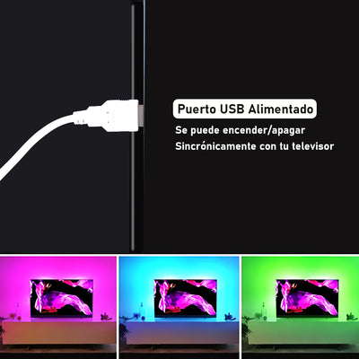 GENGXIN® Tira de LED Flex Rgb + blanco 5V 5050/44P 2Mts USB