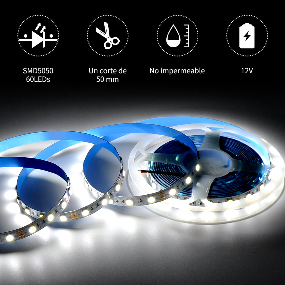 GENGXIN™ Tira de LED Flex 12V 5050/60p 5mts - Geng Xin