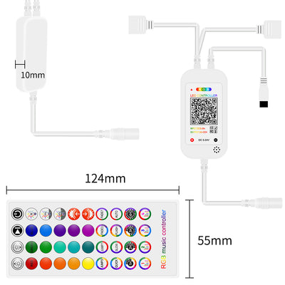 GENGXIN™ Controlador APP Bluetooth Tira de LED RGB 2 Salidas