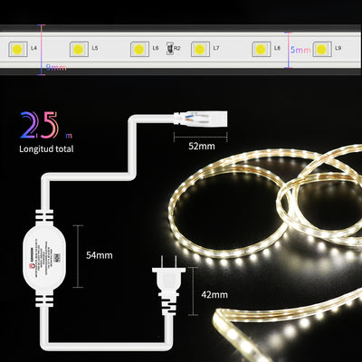 GENGXIN® Tira De Led Flex Manguera 110V 2835/60p - 25M