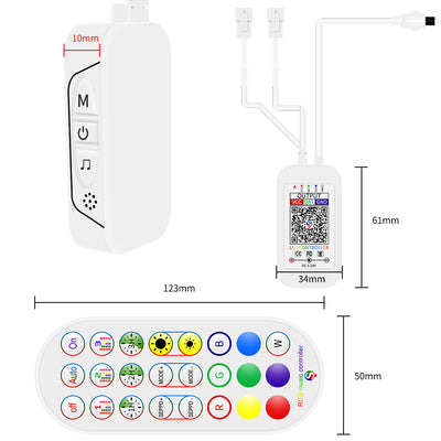 GENGXIN™ Controlador APP Bluetooth Tira de LED Rayo 2 Salidas