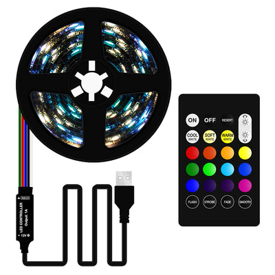 GENGXIN® Tira de LED Flex Rgb + blanco 5V 5050/44P 2Mts USB