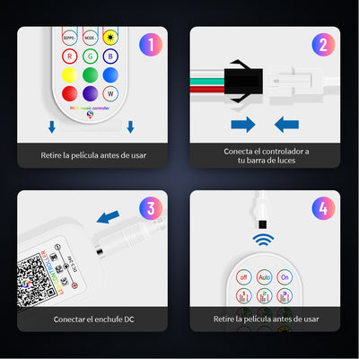 GENGXIN™ Controlador APP Bluetooth Tira de LED Rayo 2 Salidas