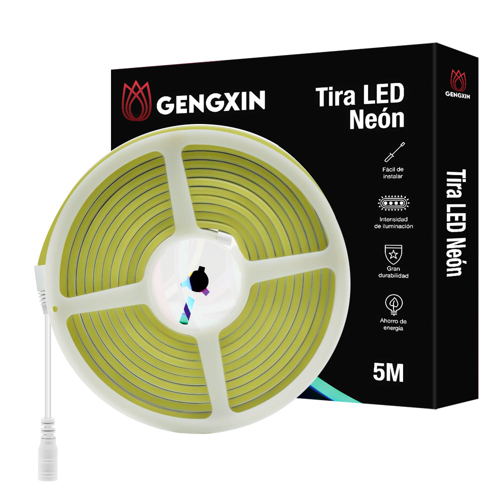 Tira LED flexible Neón RGB de 5m con fuente de 12V - Guatemala