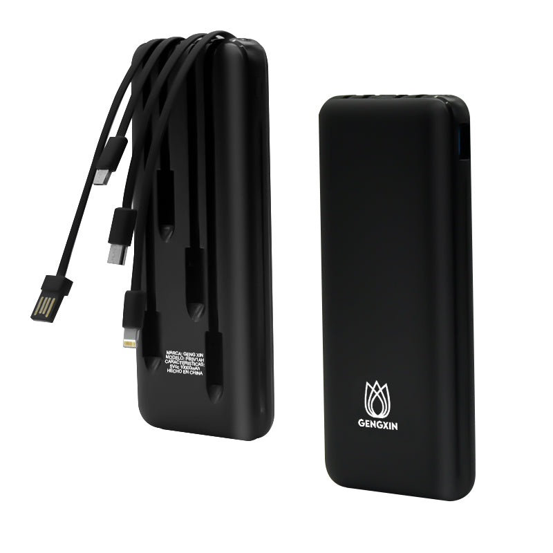 GENGXIN™ Powerbank 10000mah Entrada Tipo C & V8 & Iphone & USB A